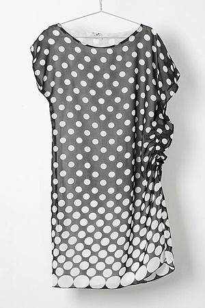 Black-and-white-drape-dress